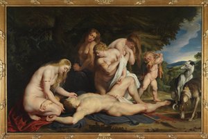 Der Tod des Adonis (mit Venus, Amor und den drei Grazien)